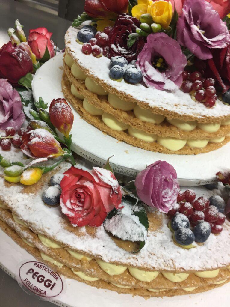 wedding cake millefoglie naked